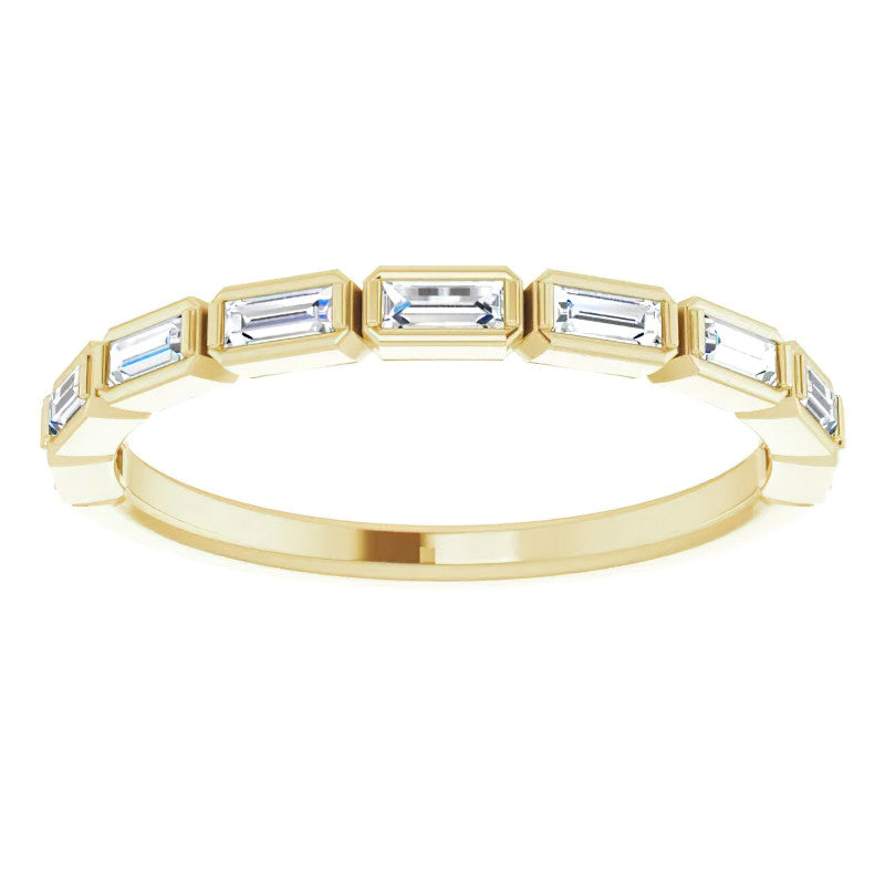 Stackable Moissanite Baguette Wedding Band 0.34ct