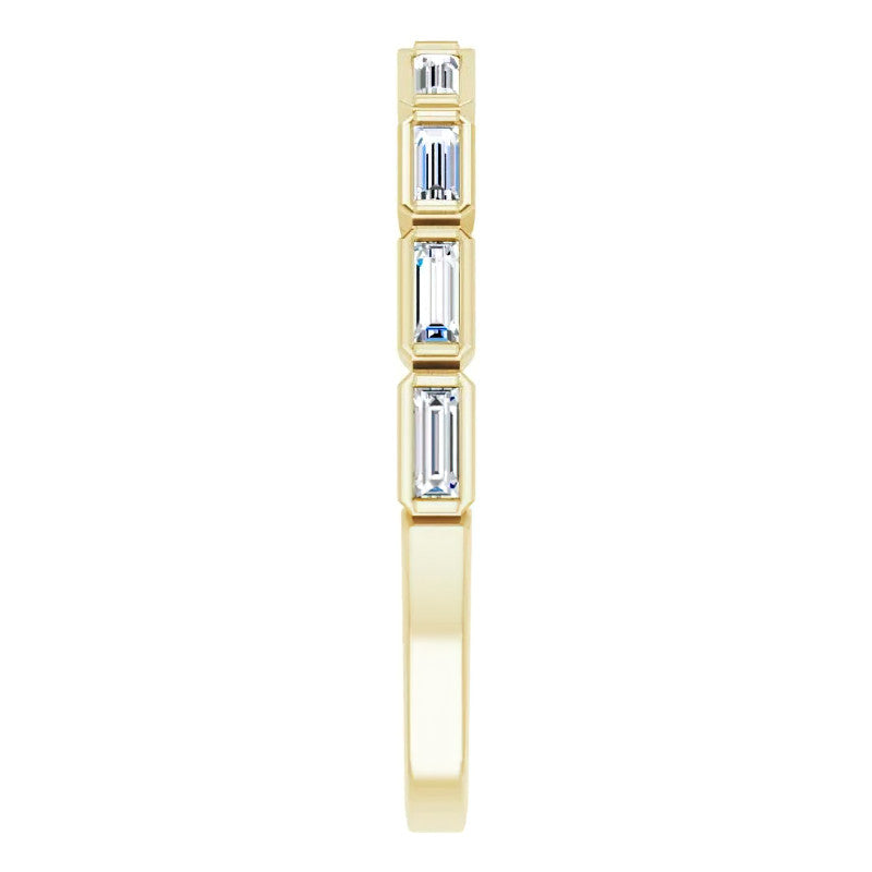Stackable Moissanite Baguette Wedding Band 0.34ct