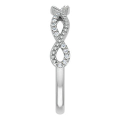 Stackable Infinity Style Beaded Wedding Band 0.16ct