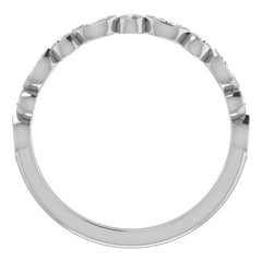 Stackable Round Marquise Moissanite Wedding Band 0.25ct