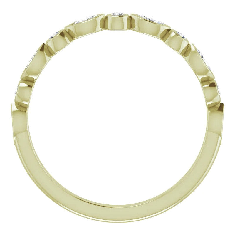 Stackable Round Marquise Moissanite Wedding Band 0.25ct