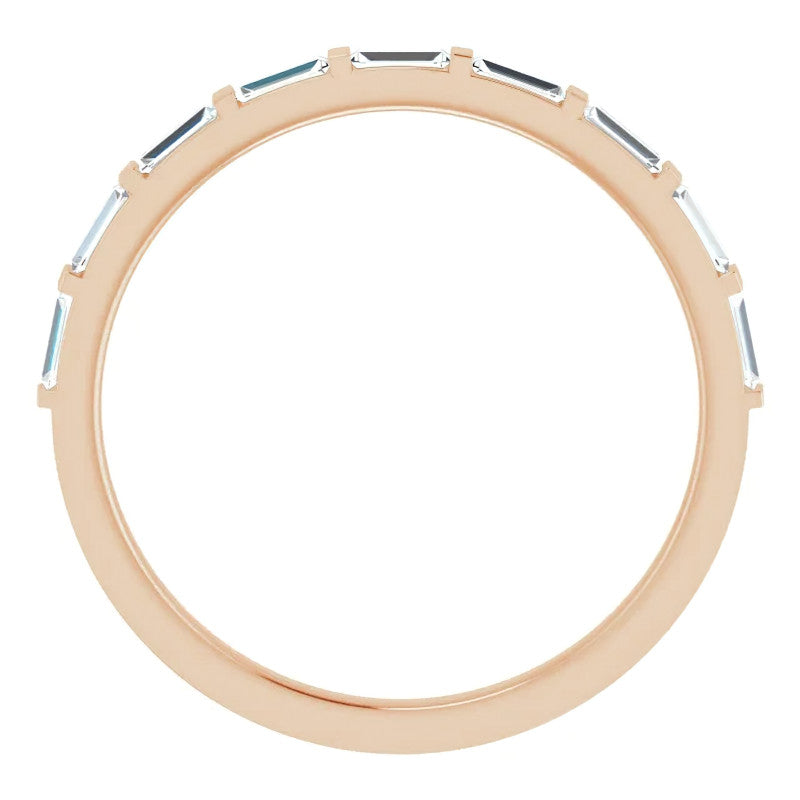 Stackable Baguette Diamond Wedding Band 0.3ct