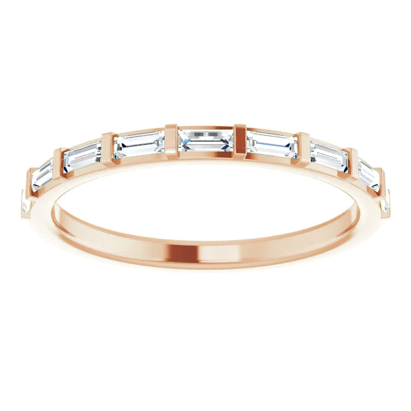 Stackable Baguette Diamond Wedding Band 0.3ct