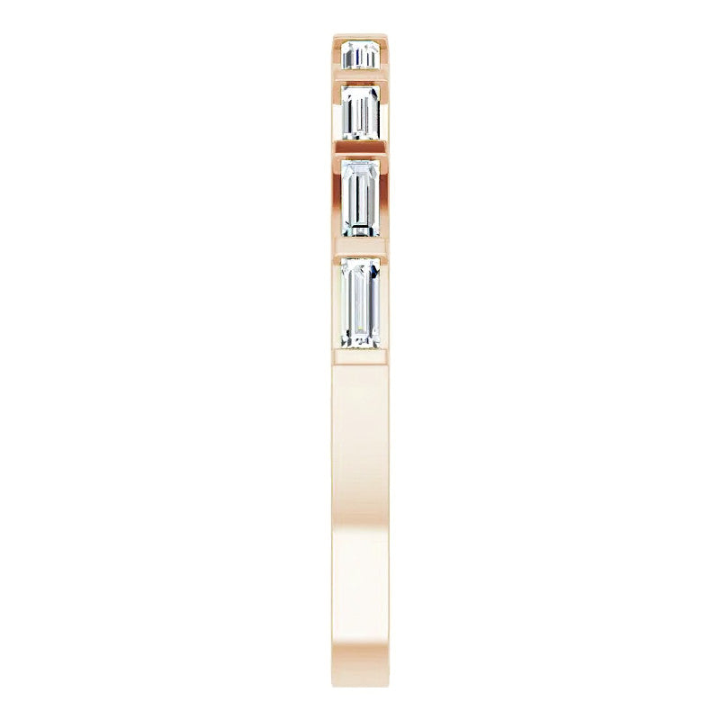 Stackable Baguette Diamond Wedding Band 0.3ct