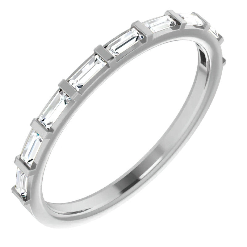 Stackable Baguette Diamond Wedding Band 0.3ct