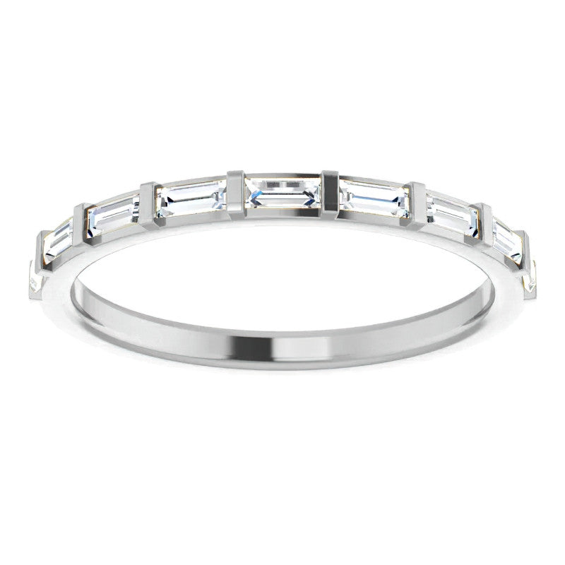 Stackable Baguette Diamond Wedding Band 0.3ct
