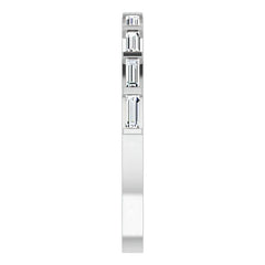 Stackable Baguette Diamond Wedding Band 0.3ct