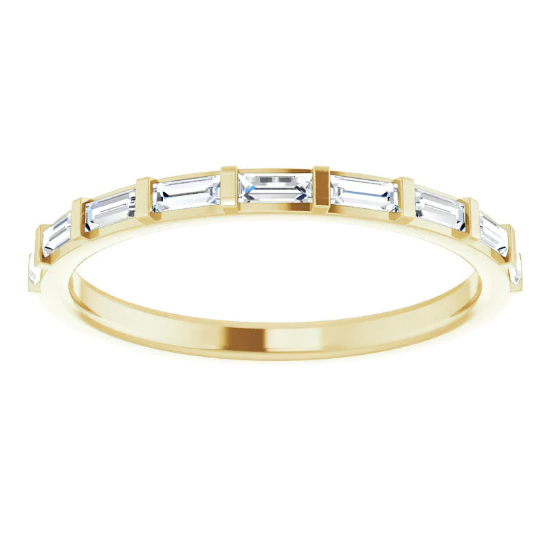 Stackable Baguette Diamond Wedding Band 0.3ct