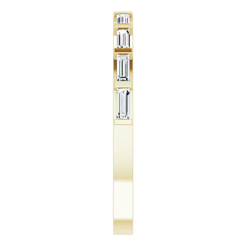Stackable Baguette Diamond Wedding Band 0.3ct