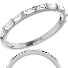 Stackable Baguette Diamond Wedding Band 0.3ct