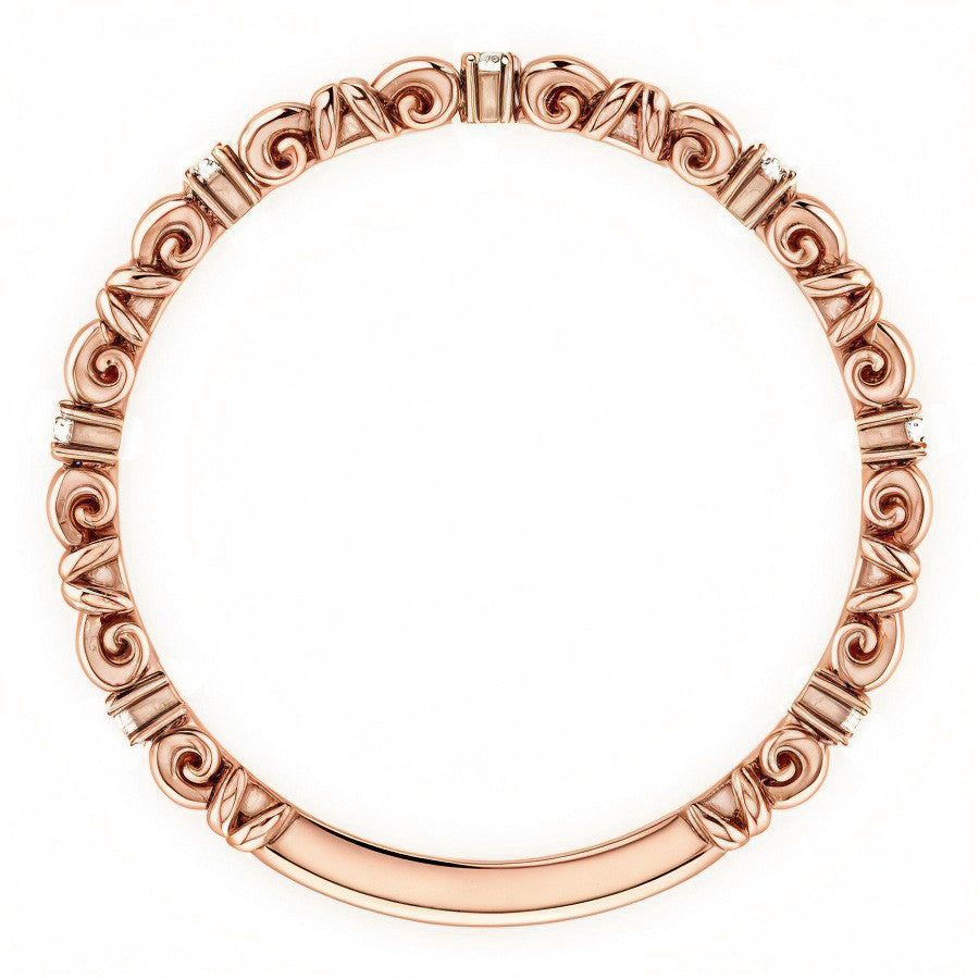 Stackable Ribbon Moissanite Wedding Band