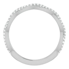 Round Moissanite Twisted Stackable Band