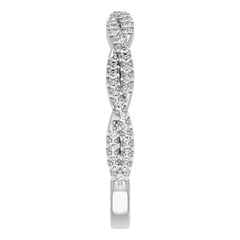 Round Moissanite Twisted Stackable Band
