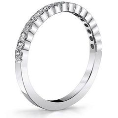 Round Milgrain Stackable Moissanite Band