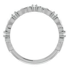 Round Moissanite Sculptural Inspired Stackable Band