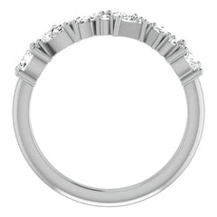 Multi-Shape Cluster Moissanite Stackable Band