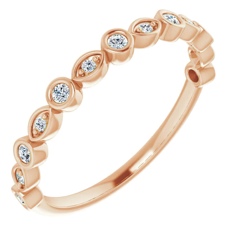 1.5mm Round Moissanite Stackable Band