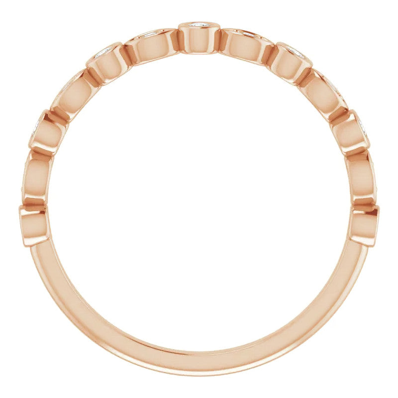 1.5mm Round Moissanite Stackable Band