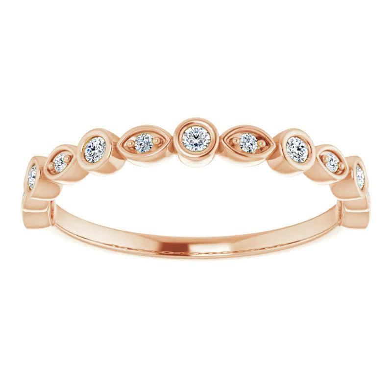 1.5mm Round Moissanite Stackable Band