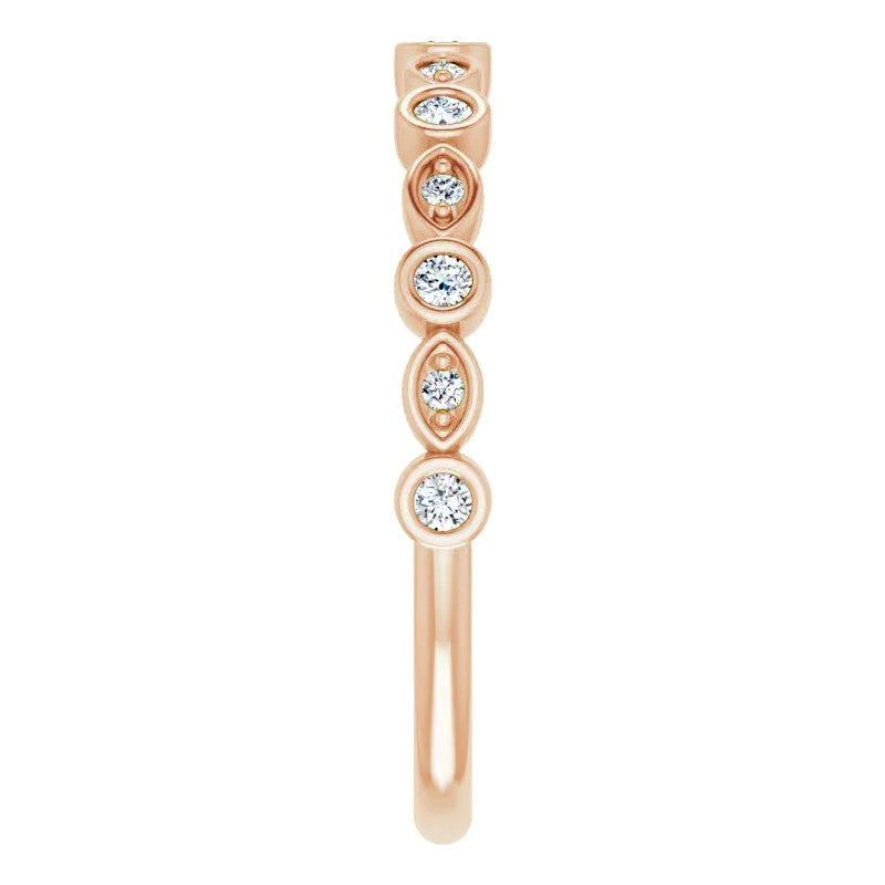 1.5mm Round Moissanite Stackable Band