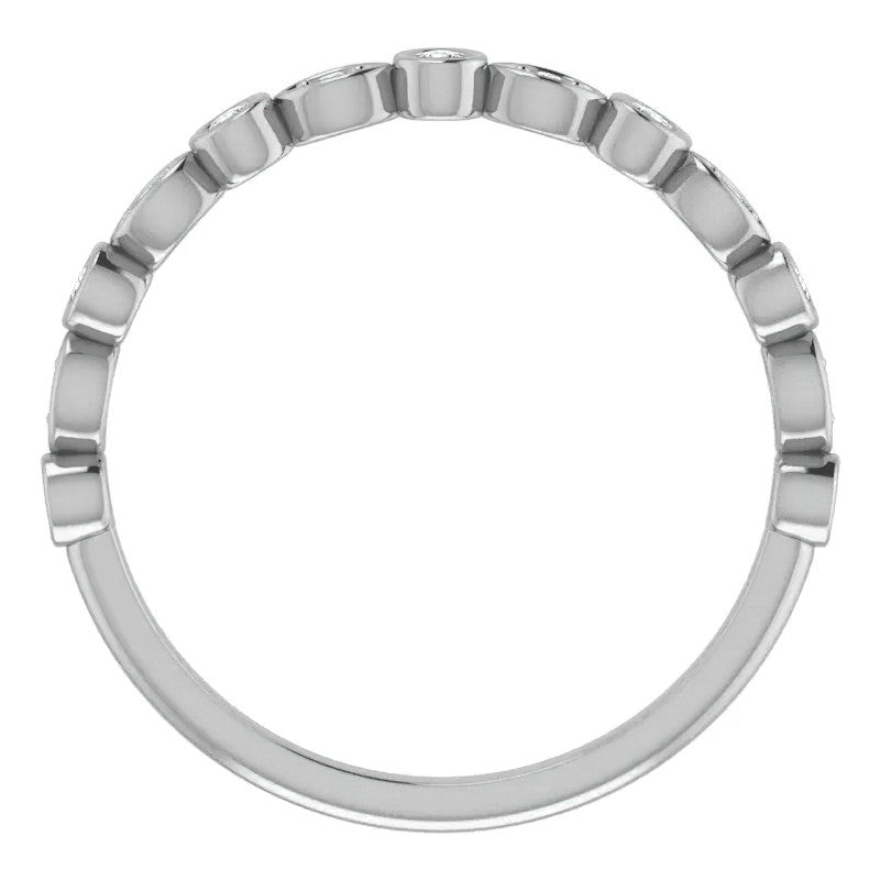 1.5mm Round Moissanite Stackable Band