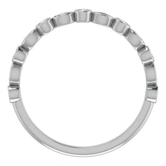 1.5mm Round Moissanite Stackable Band