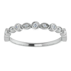 1.5mm Round Moissanite Stackable Band