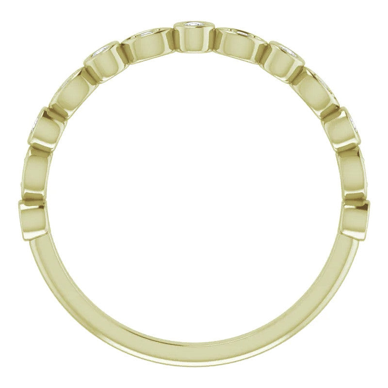 1.5mm Round Moissanite Stackable Band