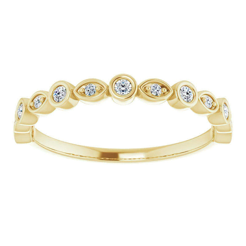 1.5mm Round Moissanite Stackable Band