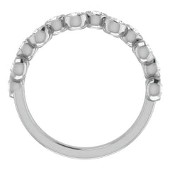 Bezel Set Round Moissanite Stackable Band