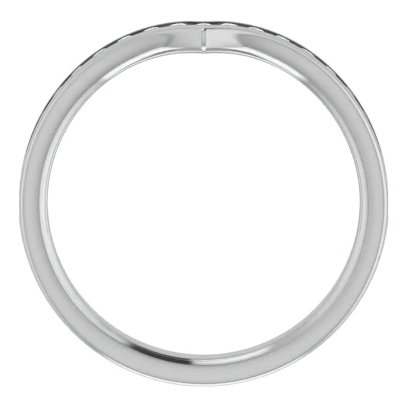 Round Channel Set "V" Contour Stackable Band