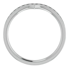 Round Channel Set "V" Contour Stackable Band