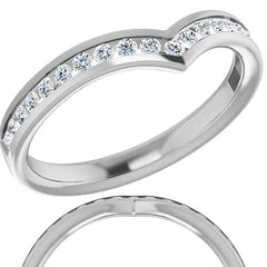 Round Channel Set "V" Contour Stackable Band