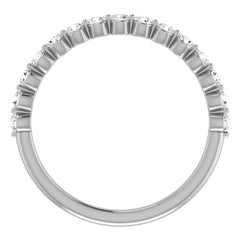 2mm Round Single Prong Diamond Stackable Band