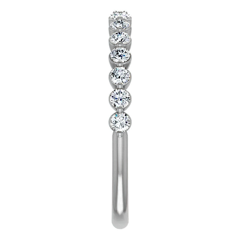 2mm Round Single Prong Diamond Stackable Band