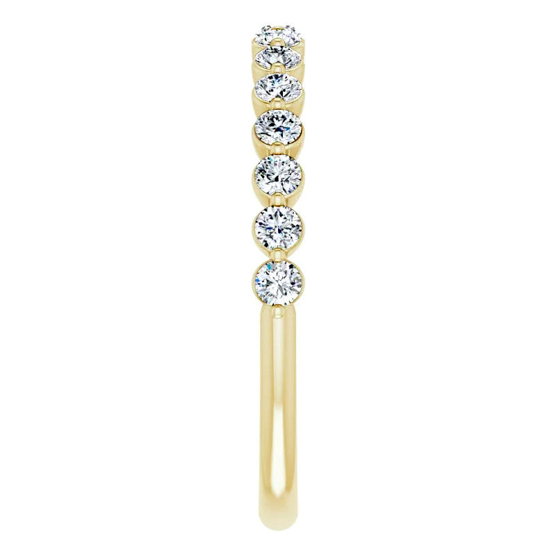 2mm Round Single Prong Diamond Stackable Band