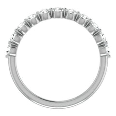 2.5mm Round Single Prong Diamond Stackable Band