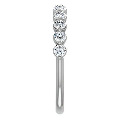 2.5mm Round Single Prong Diamond Stackable Band