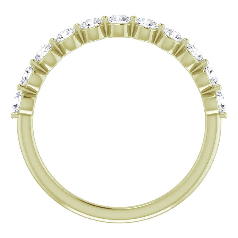 2.5mm Round Single Prong Diamond Stackable Band