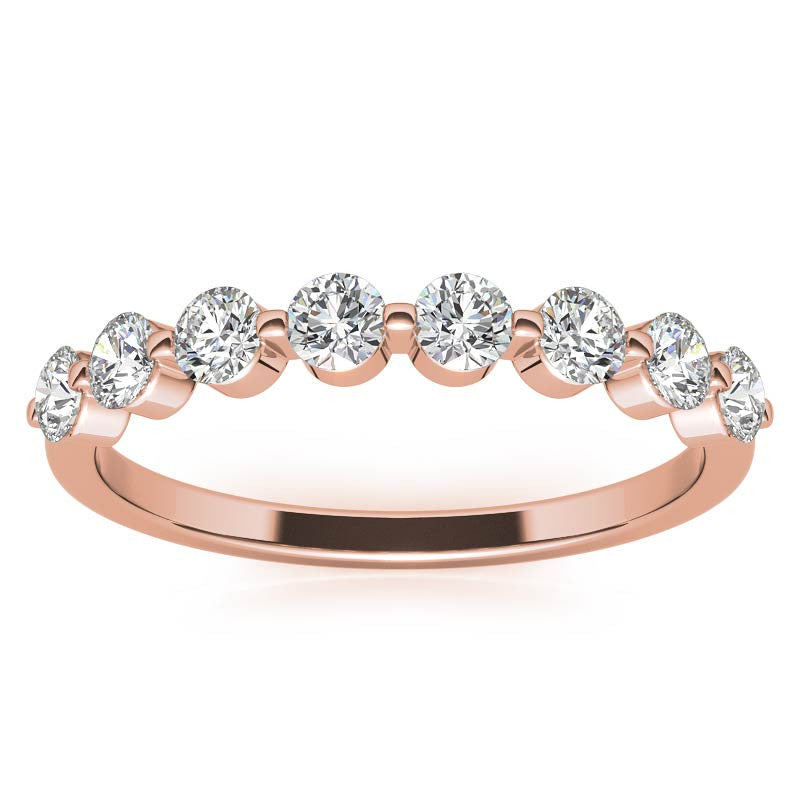 2.7mm Round Single Prong Diamond Stackable Band