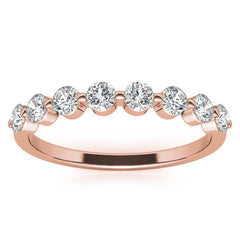 2.7mm Round Single Prong Diamond Stackable Band