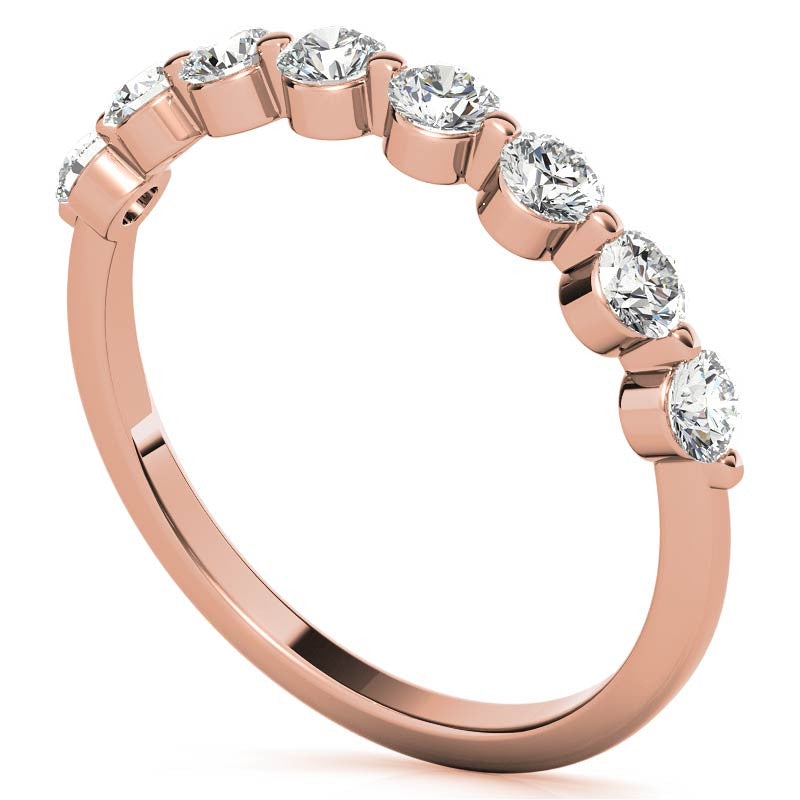 2.7mm Round Single Prong Diamond Stackable Band