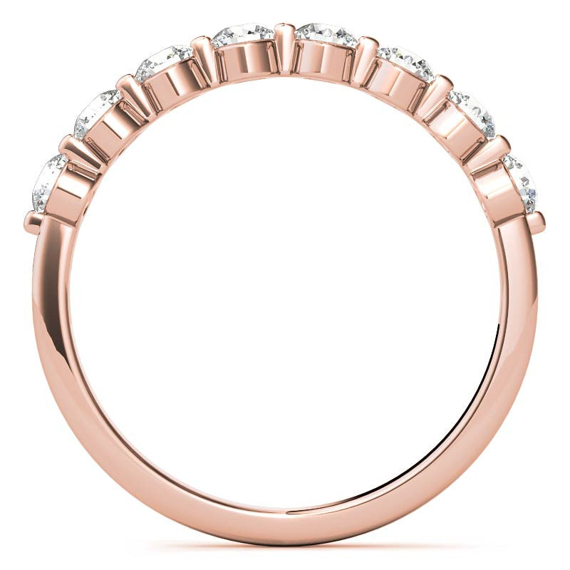 2.7mm Round Single Prong Diamond Stackable Band