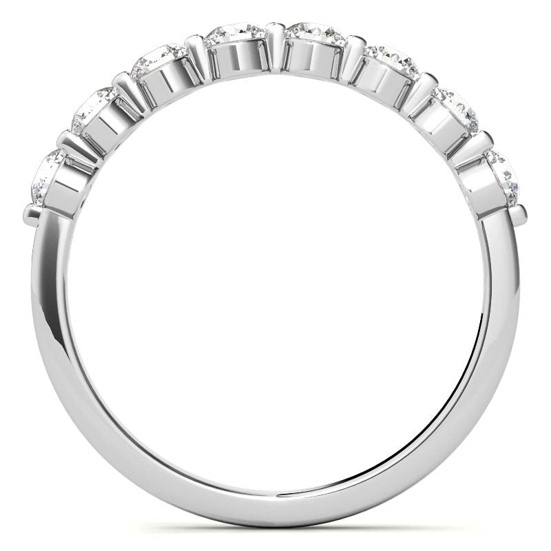 2.7mm Round Single Prong Diamond Stackable Band