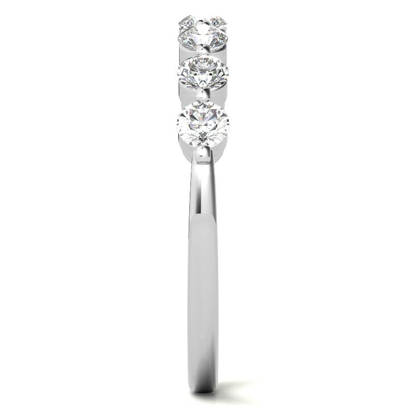 2.7mm Round Single Prong Diamond Stackable Band