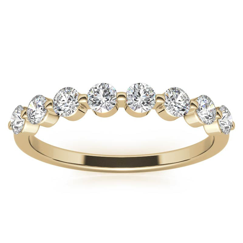 2.7mm Round Single Prong Diamond Stackable Band