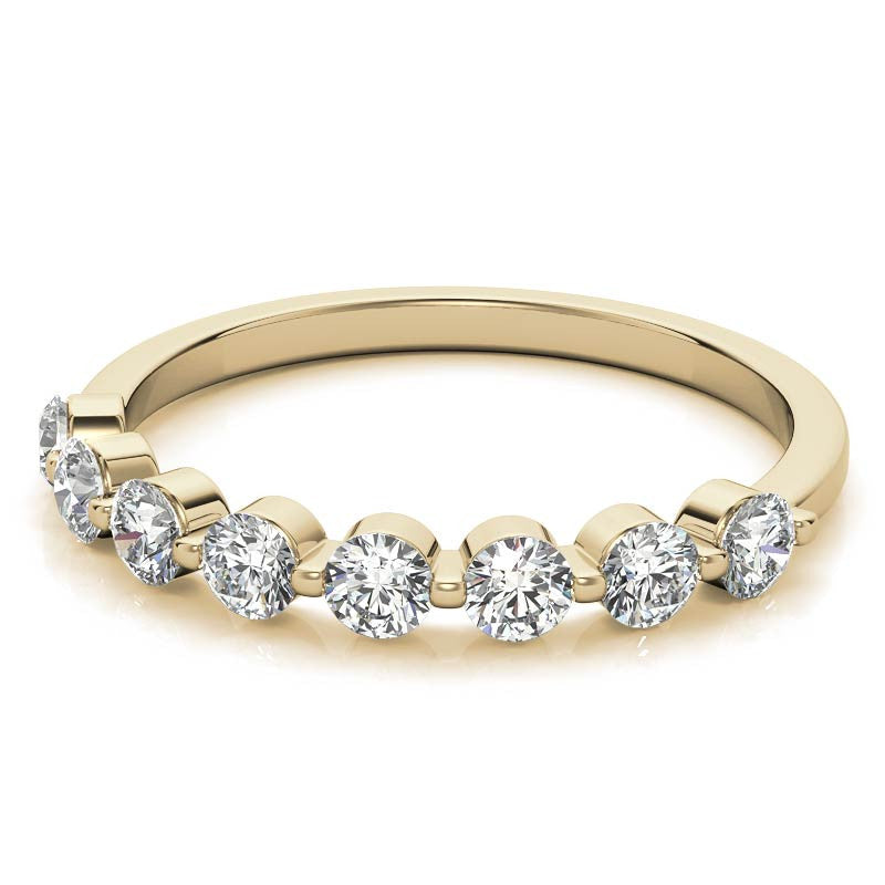 2.7mm Round Single Prong Diamond Stackable Band
