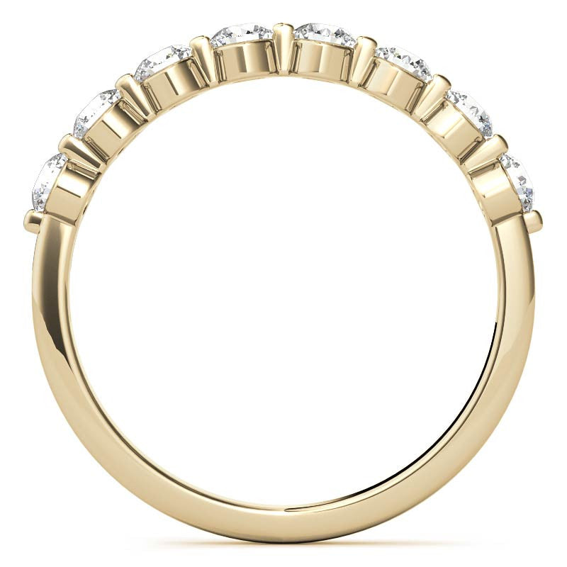 2.7mm Round Single Prong Diamond Stackable Band