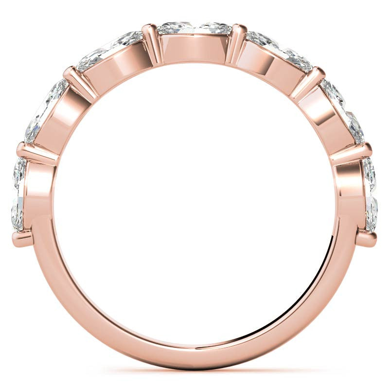 0.91tcw 7-Stone Marquise Moissanite Petite Stackable Band
