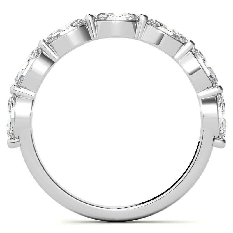 0.91tcw 7-Stone Marquise Moissanite Petite Stackable Band